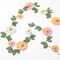 Three color boho daisy felt garland with floral design, perfect hanging decoration for summer parties, birthdays, baby showers, weddings, and backdrop displays